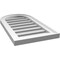 Ekena Millwork Round Top Surface Mount PVC Gable Vent: Functional, w/ 2"W x 1-1/2"P Brickmould Frame, 14"W x 26"H GVPRT14X2602SF - alternate 2